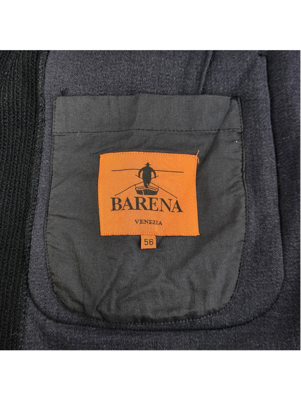 Barena Venezia Mens IT 56 Torceo Navy Ribbed Knit Wool Blazer Made Italy $890 - Picture 4 of 16